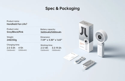 JISULIFE HANDHELD FAN LIFE 7