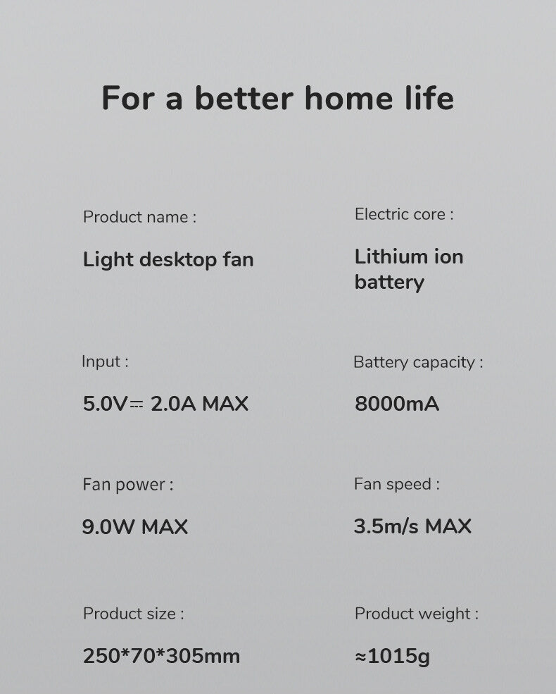 JISULIFE TABLE FAN LIFE5 PLUS