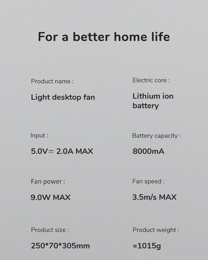 JISULIFE TABLE FAN LIFE5 PLUS