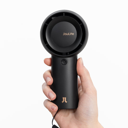 JISULIFE  Handheld Student Carry Fan FA43 Plus Black(6000mah)