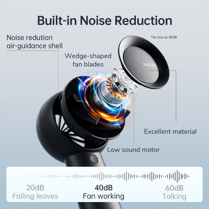 JISULIFE  Handheld Student Carry Fan FA43 Plus Black(6000mah)