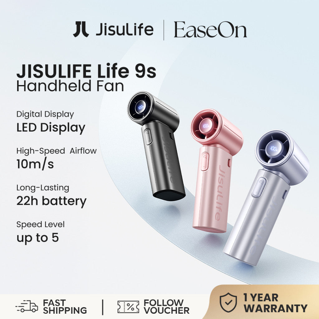 [NEW] JISULIFE Handheld Fan Life 9S Chrome