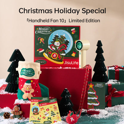 JISULIFE Handheld Fan Christmas Life  10 Limited Edition
