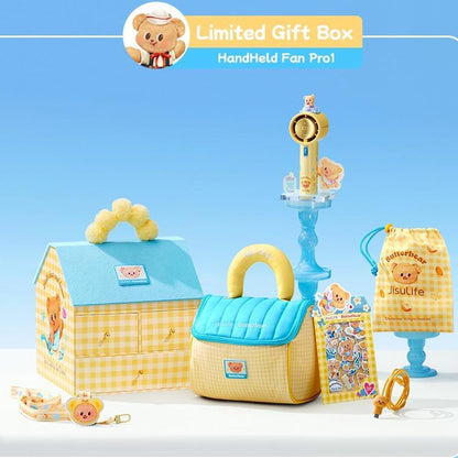 JISULIFE Handheld Fan Pro1 Butter bear Lunch Box