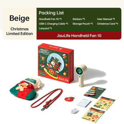 JISULIFE Handheld Fan Christmas Life  10 Limited Edition