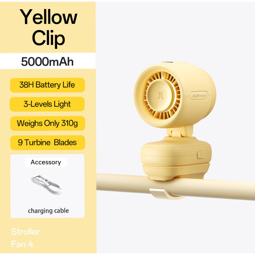 JISULIFE Stroller Fan  Life 4 Baby Fan Octopus Quadpod Clip Table Fans