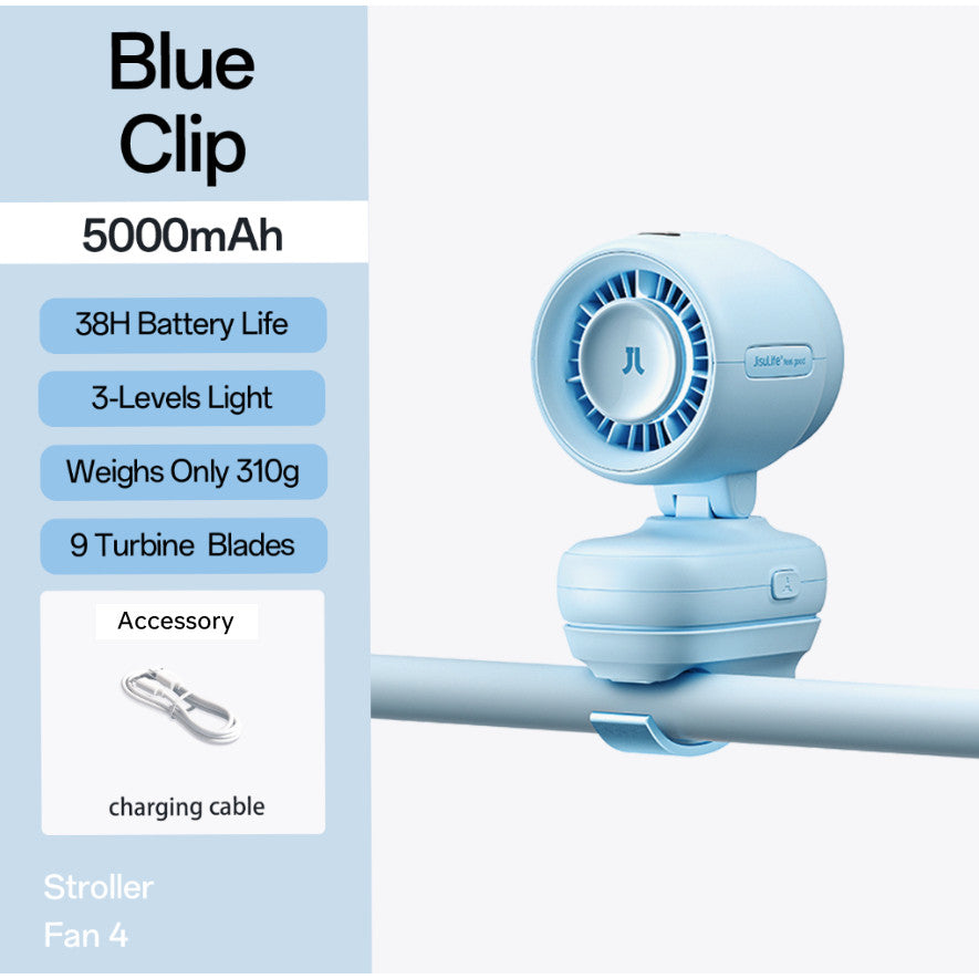 JISULIFE Stroller Fan  Life 4 Baby Fan Octopus Quadpod Clip Table Fans