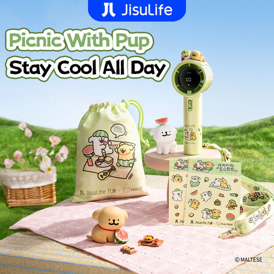 JISULIFE X MALTESE Handheld Fan Pro1 Portable Rechargeable Turbo Fan