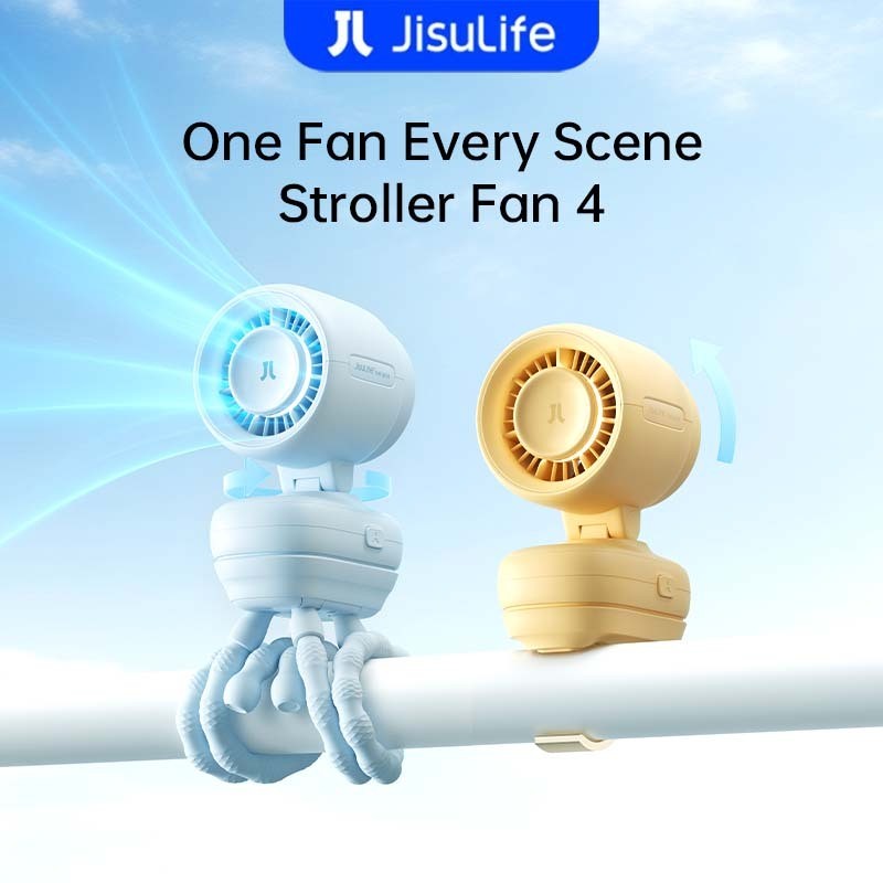 JISULIFE Stroller Fan  Life 4 Baby Fan Octopus Quadpod Clip Table Fans