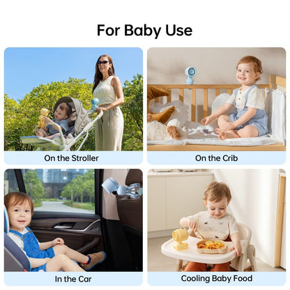 JISULIFE Stroller Fan  Life 4 Baby Fan Octopus Quadpod Clip Table Fans