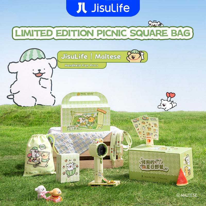JisuLife x Maltese モルチーズハンディファン 限定版 JISULIFE X MALTESE Handheld Fan Pro1 100 Wind-Speeds Mini Fans