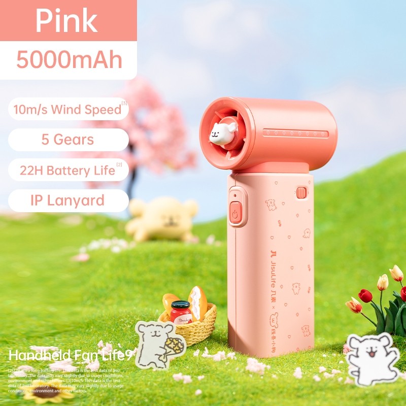 JISULIFE X MALTESE Handheld Fan Pro1 100 Wind-Speeds Mini Fans